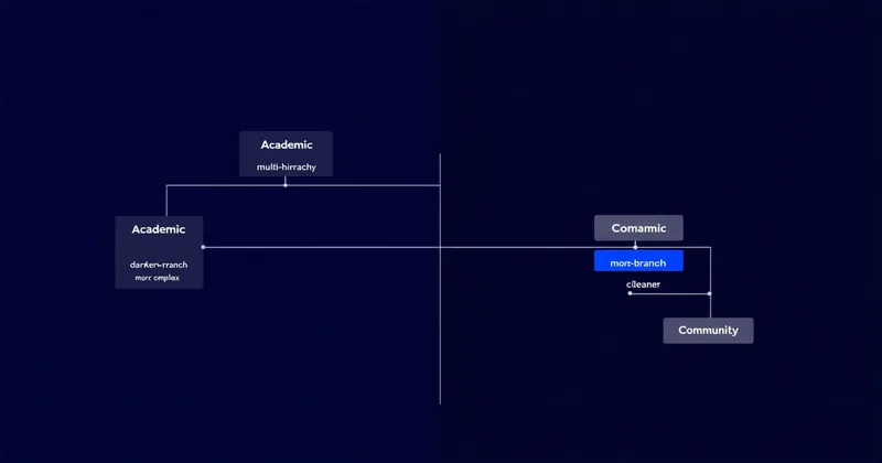 Comparison graphic illustrating the difference in AI procurement environment between community hospitals and academic medical centers